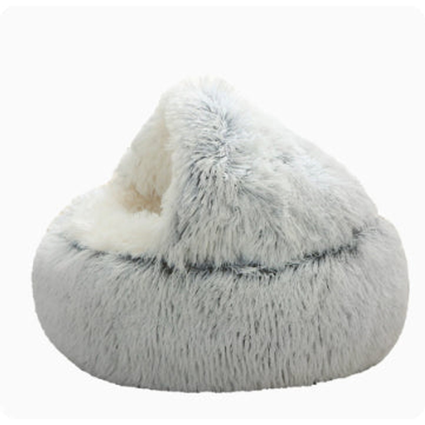 Semi-Closed Shell Plush Fabric Dog Bed with Four Seasons Cover