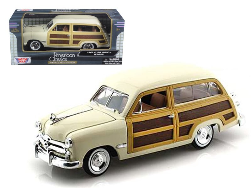 1949 Ford Woody Wagon Beige 1/24 Diecast Model Car by Motormax - Asmota