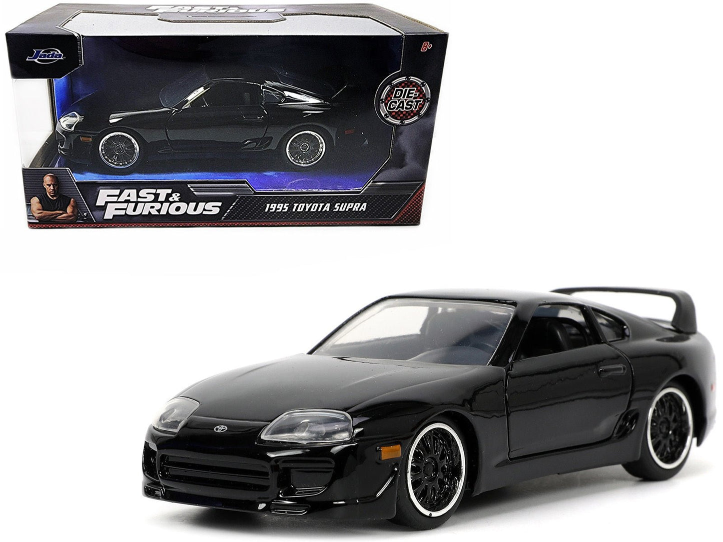 1995 Toyota Supra Black "Fast & Furious" Movie 1/32 Diecast Model Car by Jada - Asmota