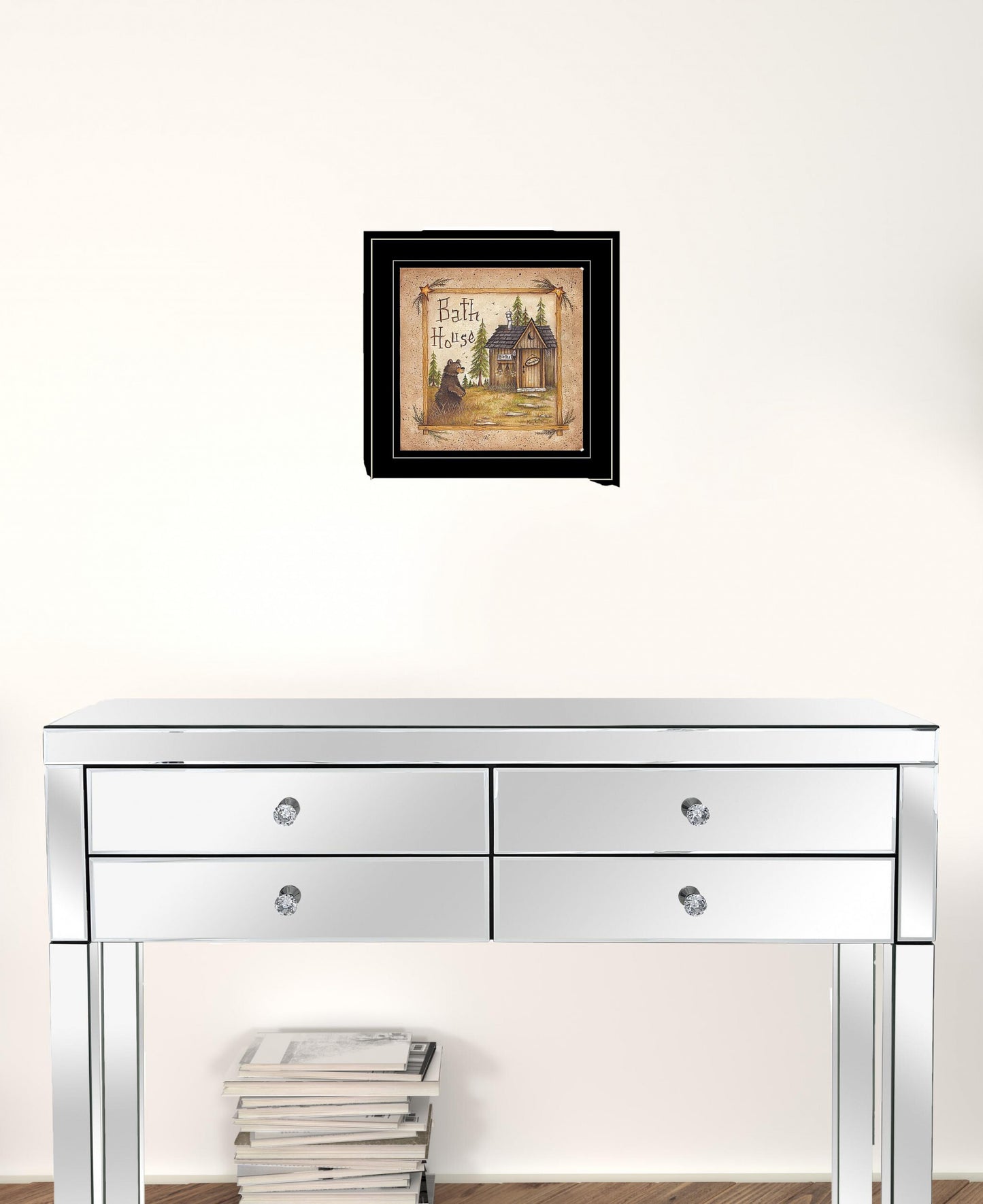 Bath House 4 Black Framed Print Bathroom Wall Art