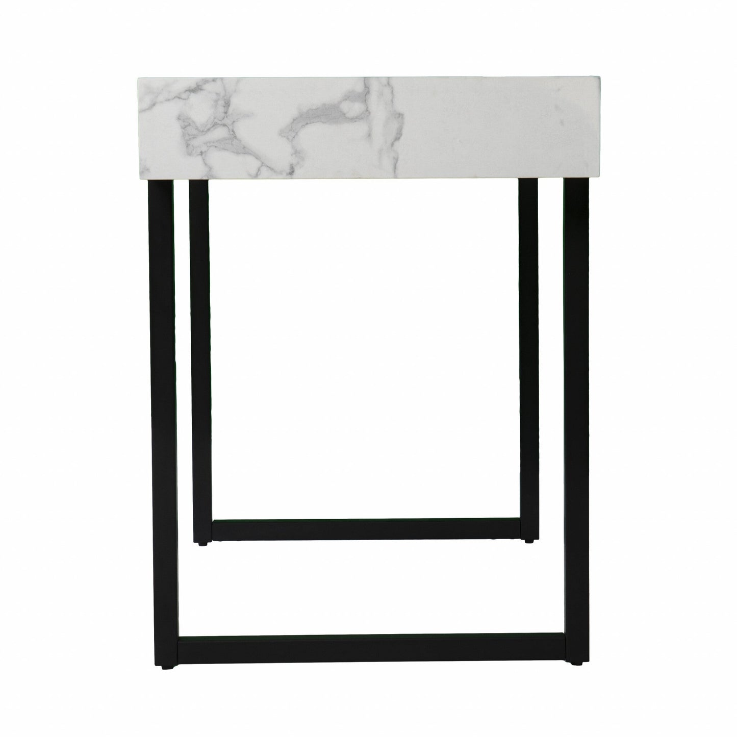 45" White and Black Writing Desk - Asmota