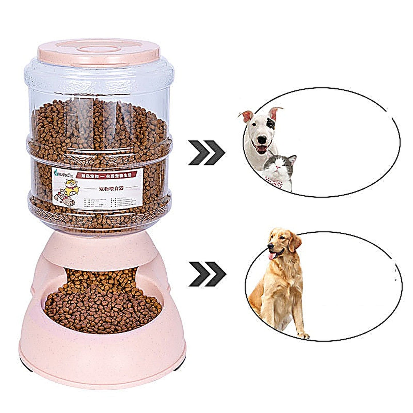 Durable Polypropylene Dog Water Fountain in Grey or Pink
