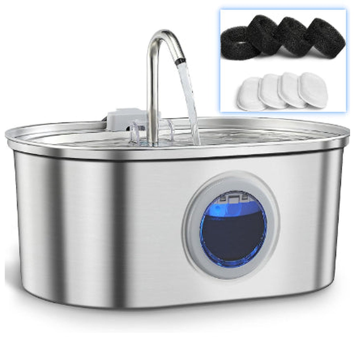 Stainless Steel Automatic Dog Water Feeder Dispenser 3.2L Capacity