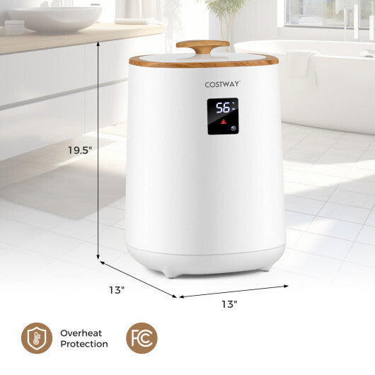 18 L Large Blanket Towel Warmer with LED Display for Bathroom-White - Color: White