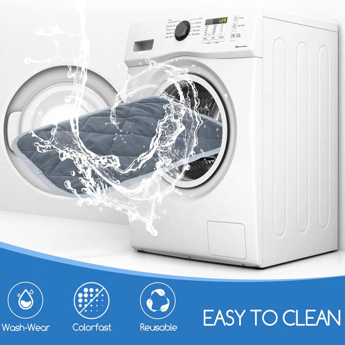 Self Warming Pet Pad, Extra Warm Thermal Dog Crate Pad Washable Anti-Slip Kennel Mat Pet Supplies for Medium Small Dogs and Cats