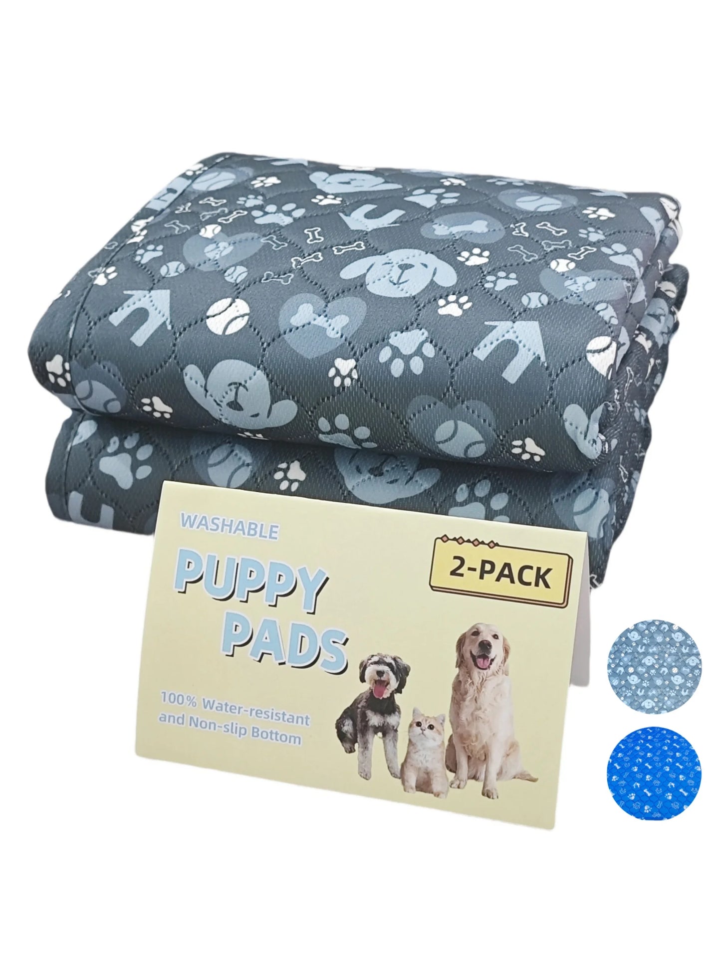 2pcs Large Pet Dog Pee Pads,Reusable Dogs Puppy Pads Pet Training Pads for Dogs, Absorbent and Leak-Proof Whelping Pads winter