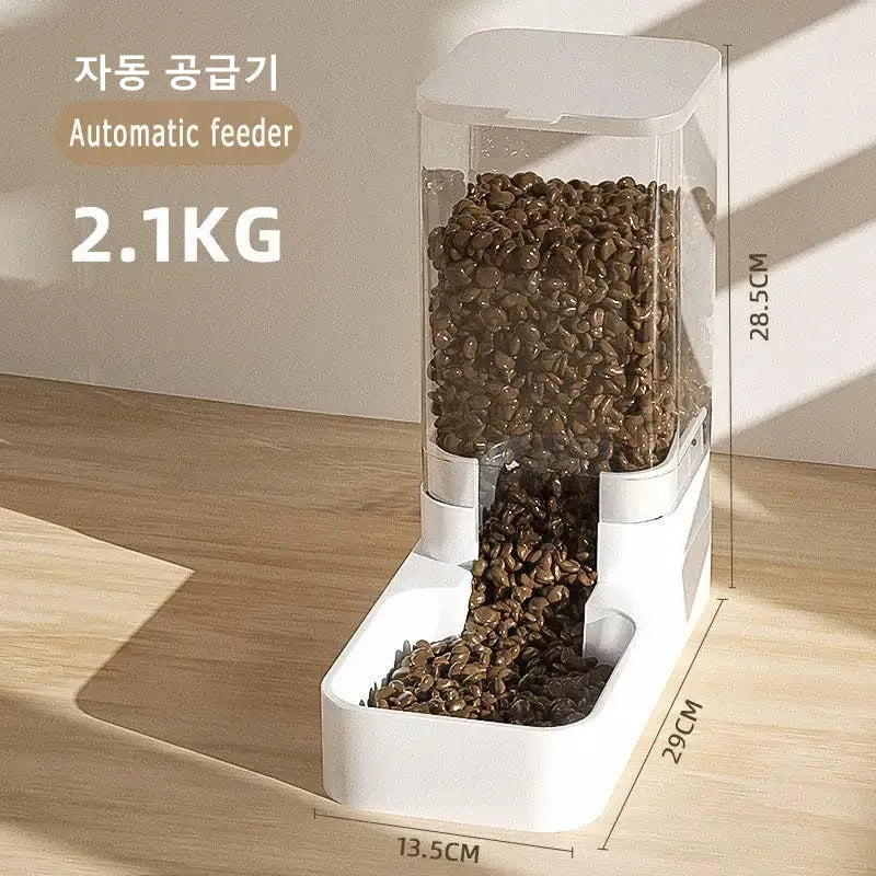 Dog Automatic Feeder Transparent Automatic Gravity Cat Water Bowl High Capacity Food Storage Container Cat And Dog Accessories