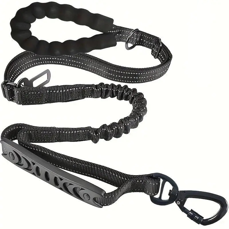 Reflective Shock Absorbing Pet Leashes with Car Seatbelt Medium and Large Dog Tactical Safety Leash Explosion proof Dog Leash