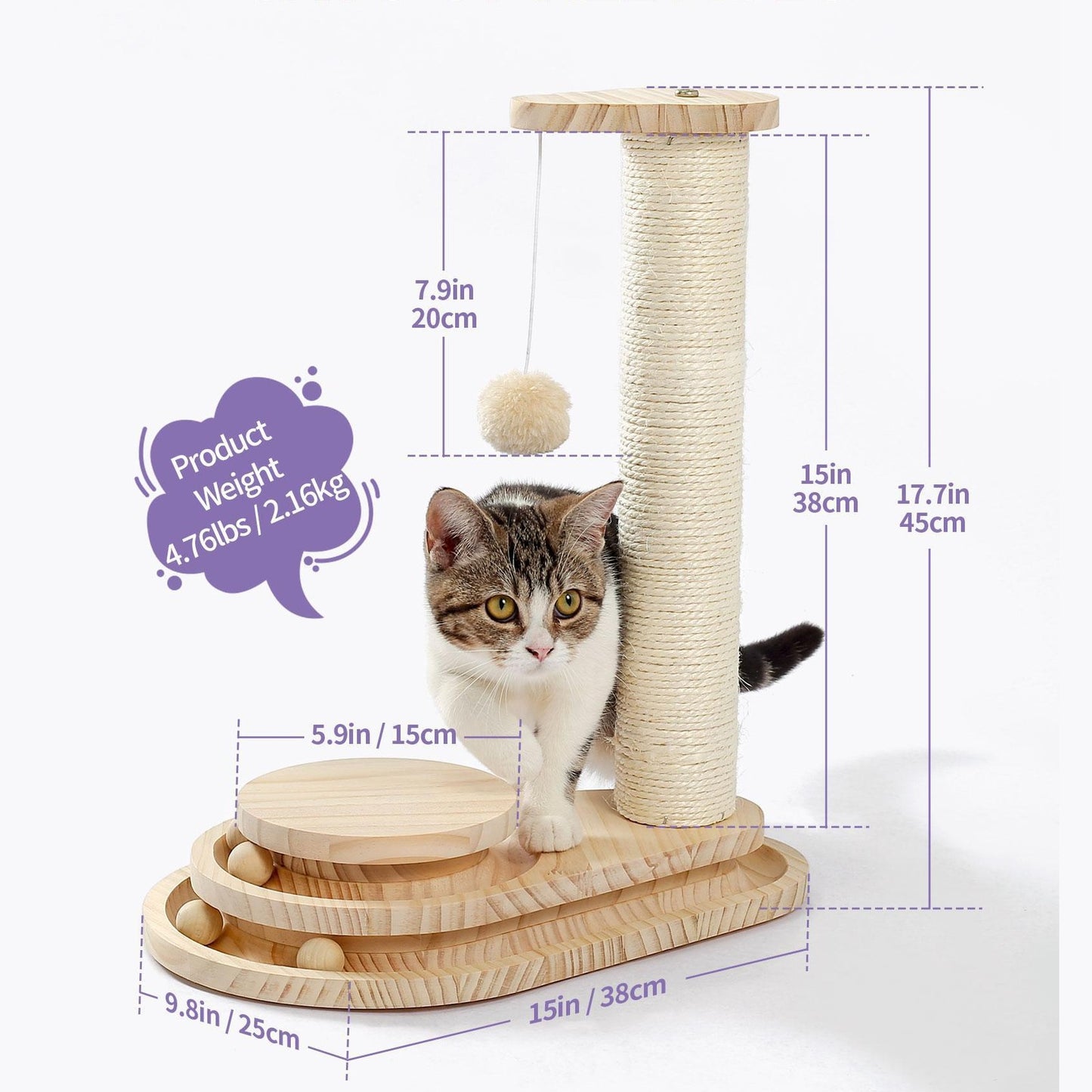 Indoor Cat Soft Scratching Board And Interactive Ball Track Toy Cat Rest And Grooming Supplies