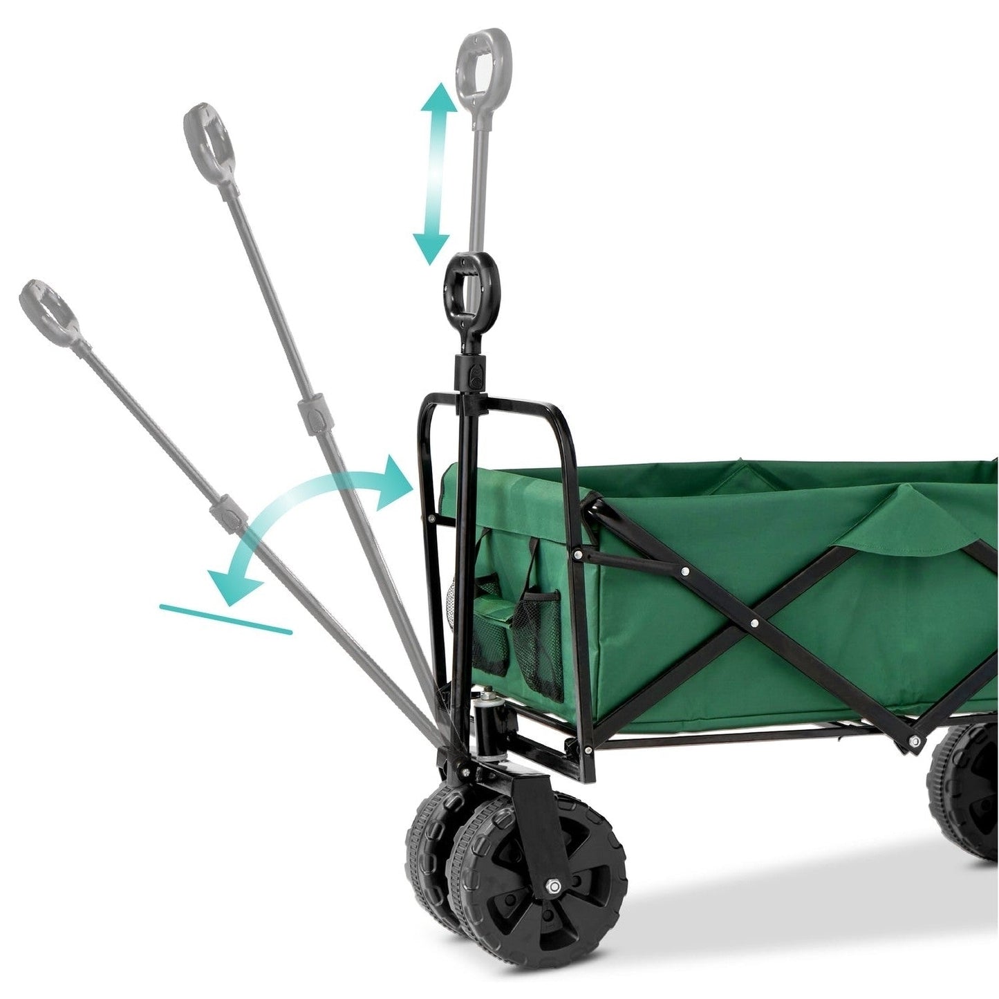 Green Heavy Duty Collapsible Multipurpose Indoor/Outdoor Utility Garden Cart - Asmota