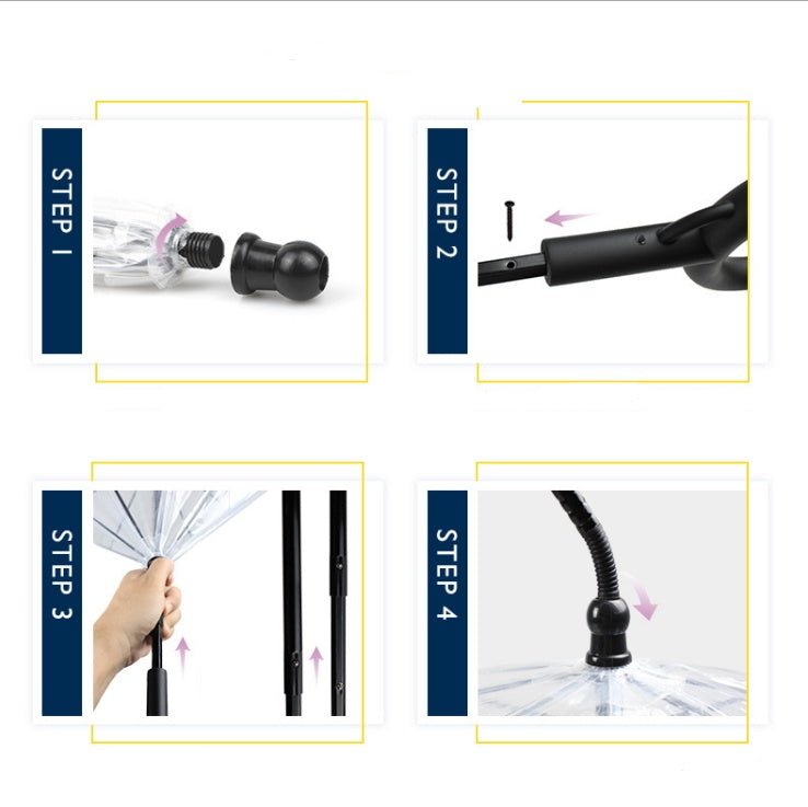 Hot Selling Transparent Pet Supplies Adjustable Pet C Type Umbrella - Asmota