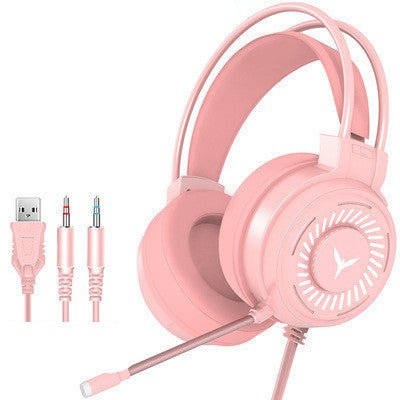 King G60 Gaming Headphones Gaming Wired 7.1 Channel Eating Chicken Desktop Computer Notebook Headset - Asmota