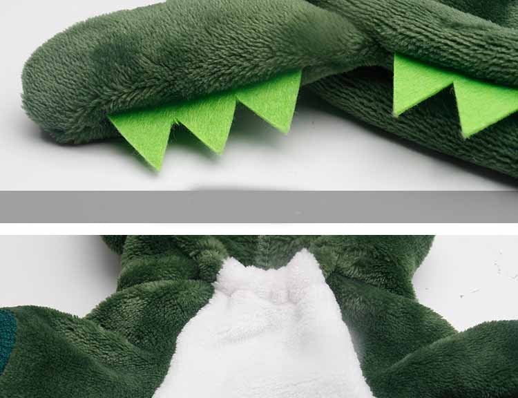 Pet Clothing Thickened Warmth Dinosaur Transform - Asmota