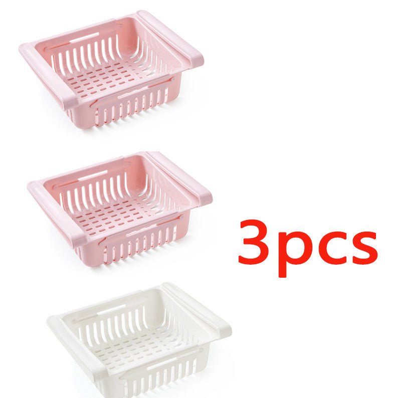Refrigerator Storage Basket Stretchable Multifunction Kitchen Refrigerator Storage Box - Asmota
