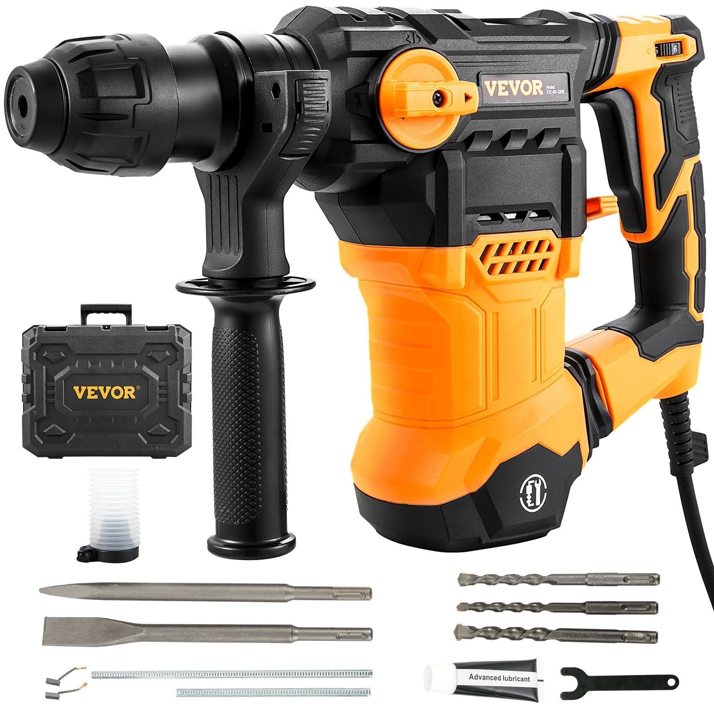 VEVOR Rotary Hammer Drill Corded Drills 1 - 1/4" 4 Modes SDS - Plus Chipping Hammers - Asmota