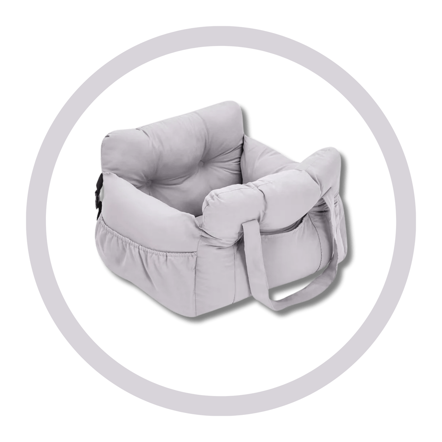 Soft gray pet bed designed for comfort and support, perfect for enhancing travel safety tips for pets.