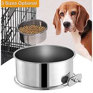 Stainless Steel Hanging Detachable Dog Food Bowl - Medium
