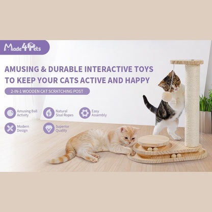 Indoor Cat Soft Scratching Board And Interactive Ball Track Toy Cat Rest And Grooming Supplies