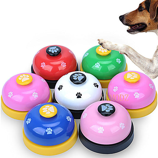 Dog Training Bell Collar with Paw Print Design Plastic