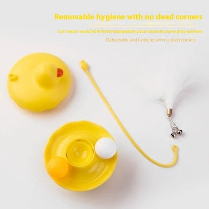 Cat Toys - Interactive Toy For Cat , Kitten Toys, Lightweight Resin Duck Shape Fun Stick For Kitten Play Indoor Outdoor ,Removable And Washable Duck Cat Toy