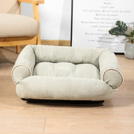 Winter Warm Fabric Dog Sofa Bed with Raised Edges