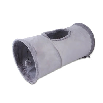 Folding Suede Cat Tunnel Toy Compact for Storage