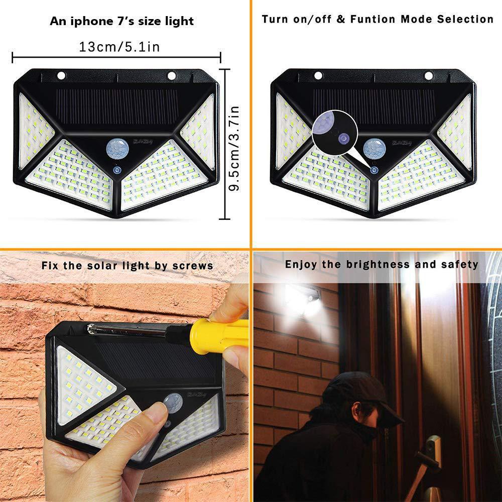 100LED solar wall light - Asmota