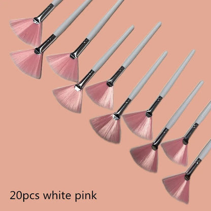 10/20/50pcs Fan Shape Foundation Makeup Brushes Multifunctional Facial Mask Brush Essential Oil Women Beauty Makeup Tools Brush - Asmota