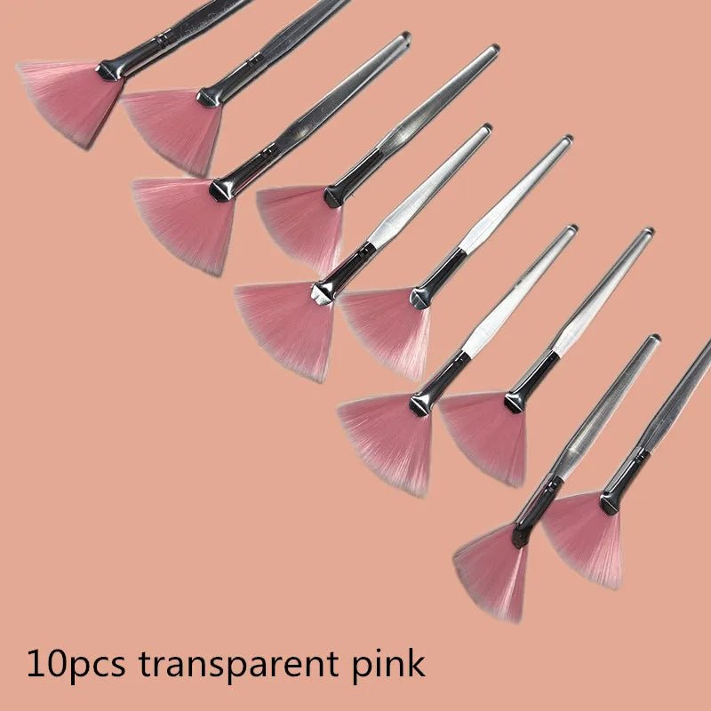 10/20/50pcs Fan Shape Foundation Makeup Brushes Multifunctional Facial Mask Brush Essential Oil Women Beauty Makeup Tools Brush - Asmota