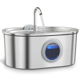 Stainless Steel Automatic Dog Water Feeder Dispenser 3.2L Capacity