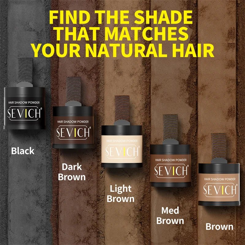 10g SEVICH Hairline Powder Hair Root Cover Up Waterproof Instant Modified Repair Hair Shadow Powder Makeup Hair Concealer 5color - Asmota