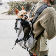 Double Shoulder Nylon Dog Carrier Backpack for Travel and Outdoors