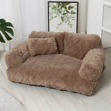 Warming Fabric Dog Sofa Bed with Removable Cover