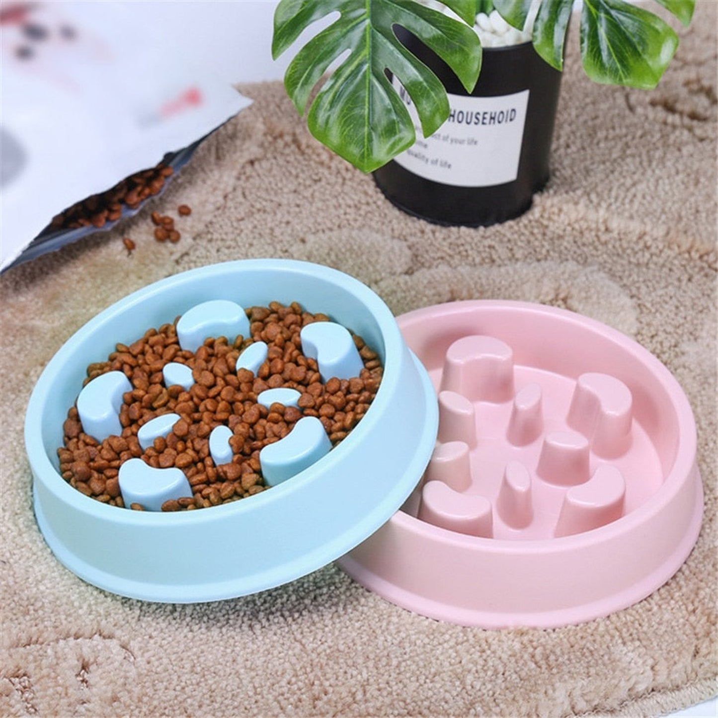 Slow Feeding Silicone Puzzle Feeder Bowl for Dogs