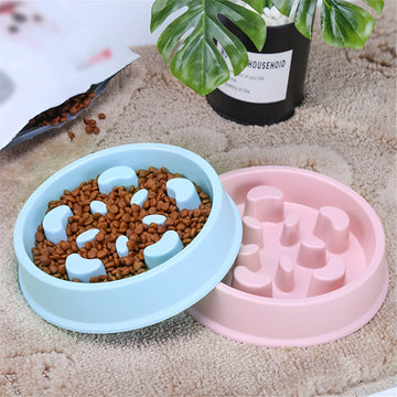Slow Feeding Anti-Choking Dog Bowl with Maze Design Plastic