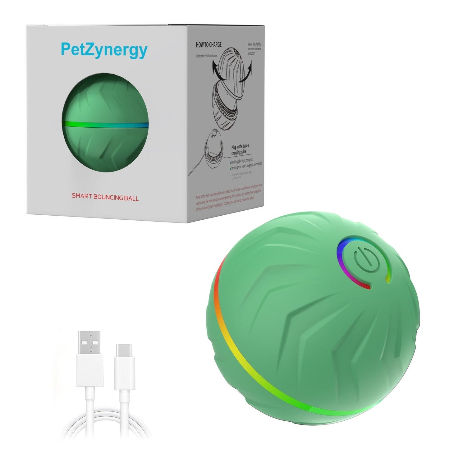 Intelligent Gravity Bouncing LED Ball Interactive Dog Toy