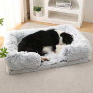 Plush Round Winter Dog Bed in Multiple Colors and Sizes