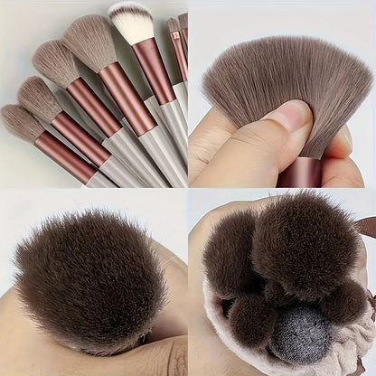 13pcs Makeup Brush Brushes Set Cosmetic Makeup Sponge Makeup Brush Beauty Tool Eyeshadow Blush Professional Brush Set - Asmota