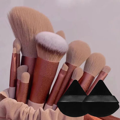 13pcs Makeup Brush Brushes Set Cosmetic Makeup Sponge Makeup Brush Beauty Tool Eyeshadow Blush Professional Brush Set - Asmota