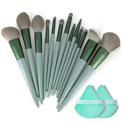 13pcs Makeup Brush Brushes Set Cosmetic Makeup Sponge Makeup Brush Beauty Tool Eyeshadow Blush Professional Brush Set - Asmota
