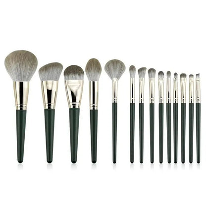 14Pcs Makeup Brushes Blush Blending Set Large Fluffy Soft Eye Shadow Foundation Brush Women Cosmetic Powder Beauty Make Up Tools - Asmota