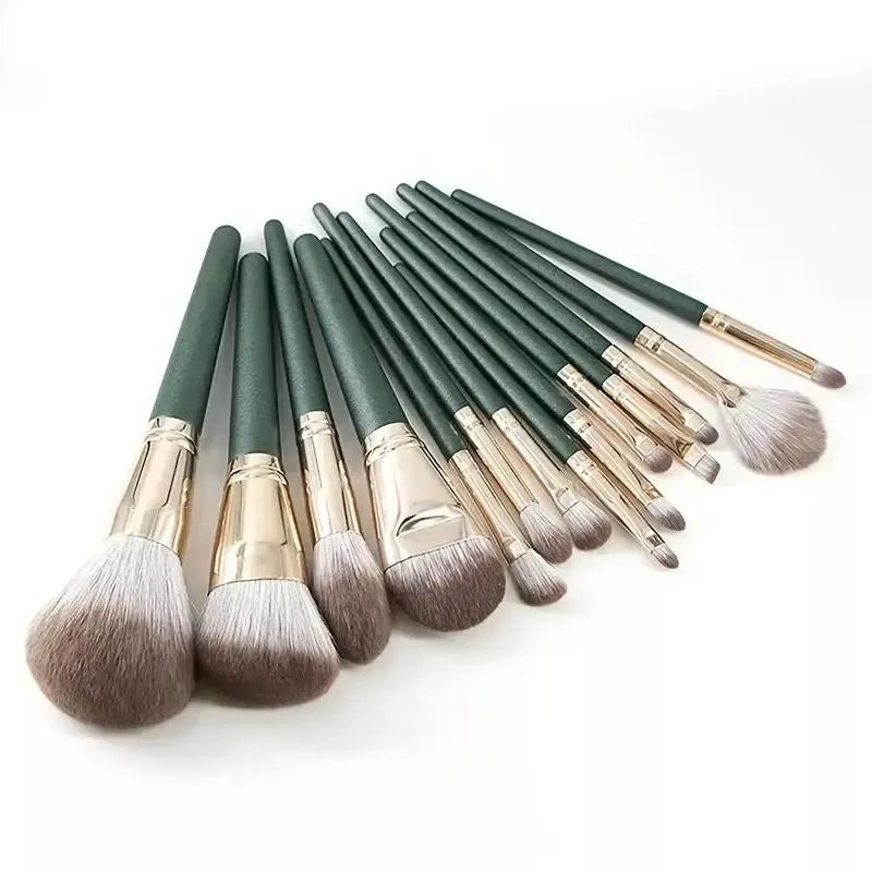 14Pcs Makeup Brushes Blush Blending Set Large Fluffy Soft Eye Shadow Foundation Brush Women Cosmetic Powder Beauty Make Up Tools - Asmota