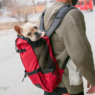 Double Shoulder Nylon Dog Carrier Backpack for Travel and Outdoors