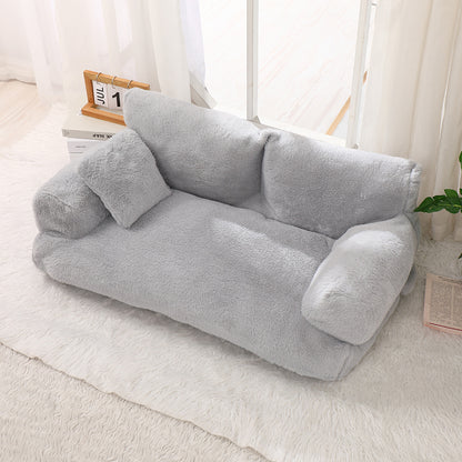 Warm Universal Rabbit Plush Pet Sofa Nest