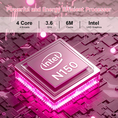 15.6" Laptop Computer DDR5 12GB RAM 512GB SSD Intel N150 FHD IPS Display Fingerprint Wi - Fi 6 Windows 11 Laptop Business - Asmota