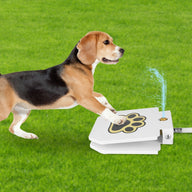 Step-On Activated Dog Water Fountain with Paw Pedal Valve White