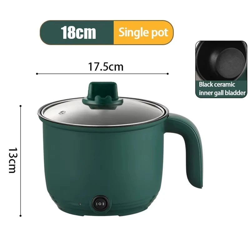 1.5L Mini Home Cooking Pot 1 - 2 People Multifunctional Electric Non Stick Rice Cooker Single/Double HotPot steamer HomeAppliances - Asmota