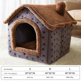Four Seasons Small Dog Bed with Cotton & PP Material in Brown, Grey, Pink