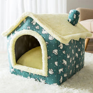 Four Seasons Small Dog Bed with Cotton & PP Material in Brown, Grey, Pink