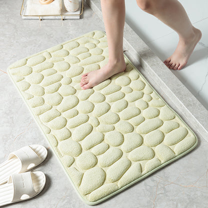 Pebble Stone Bathroom Carpet Toilet Floor Mat Door Mat